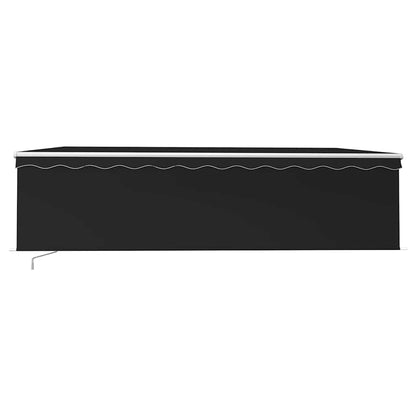 Tenda Sole Retrattile Manuale Parasole LED 5x3m Antracite | homemem39