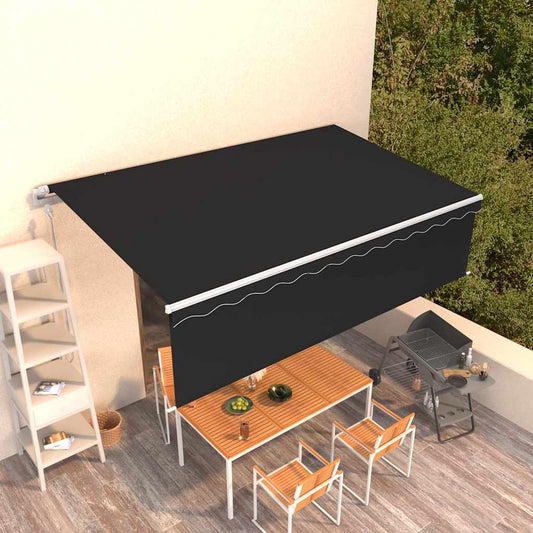 Tenda Sole Retrattile Automatica Parasole 5x3 m Antracite | homemem39