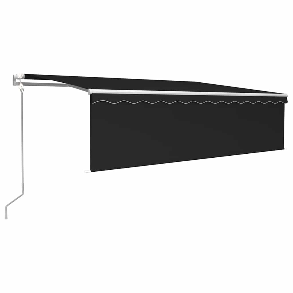 Tenda Automatica con Parasole Sensore Vento e LED 5x3 Antracite | homemem39