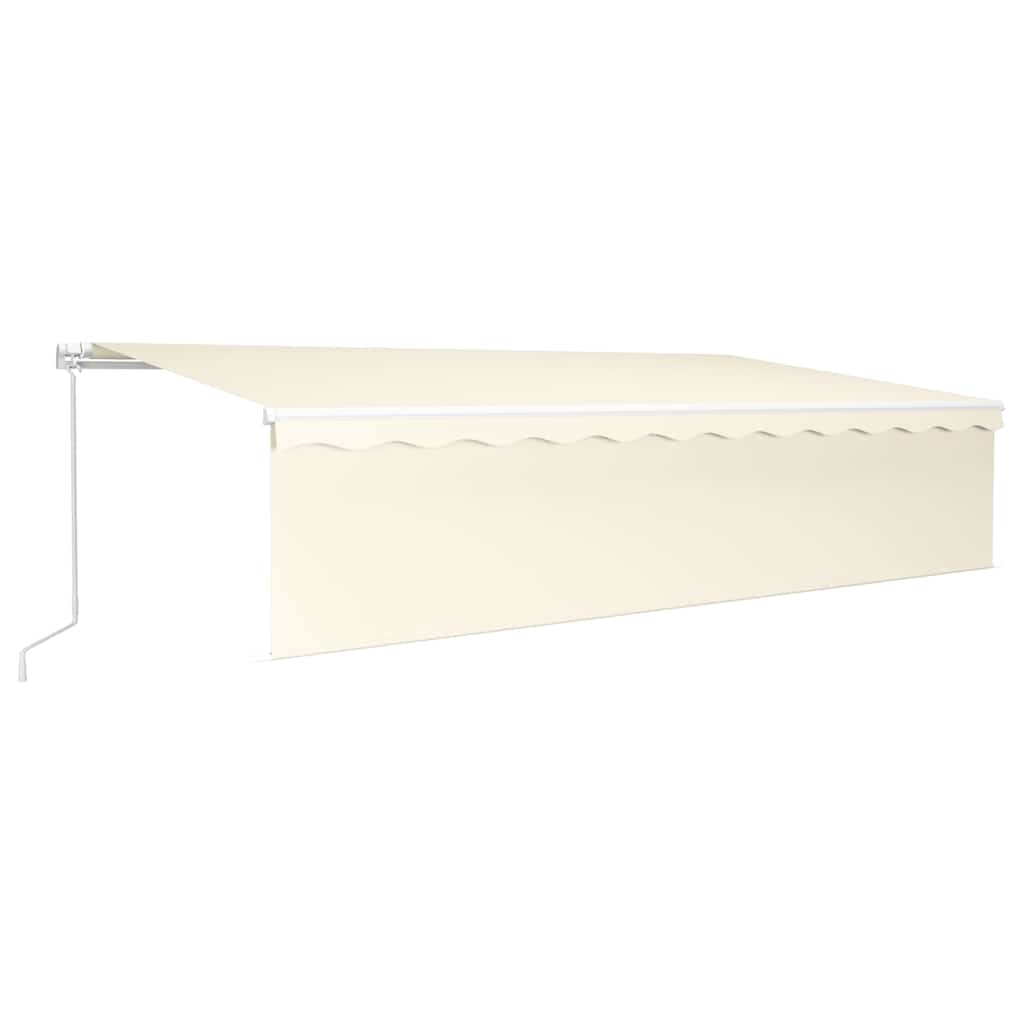 Tenda da Sole Retrattile Manuale con Parasole 6x3 m Crema | homemem39