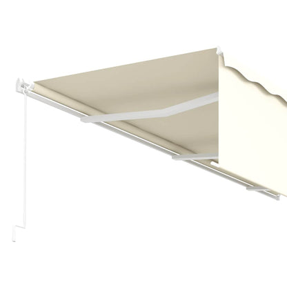 Tenda da Sole Retrattile Manuale con Parasole 6x3 m Crema | homemem39
