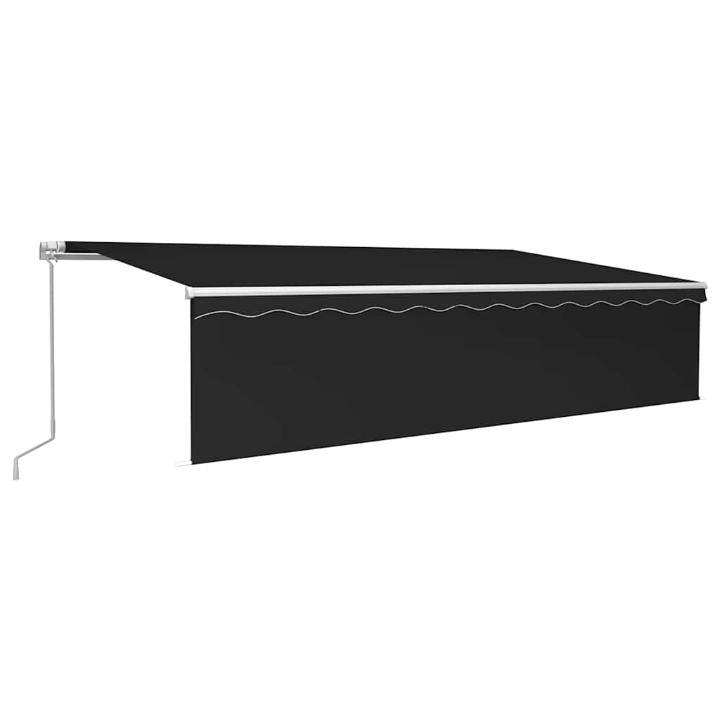 Tenda da Sole Retrattile Manuale con Parasole 6x3 m Antracite | homemem39