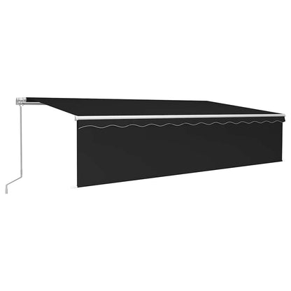 Tenda da Sole Retrattile Manuale con LED 6x3 m Antracite | homemem39