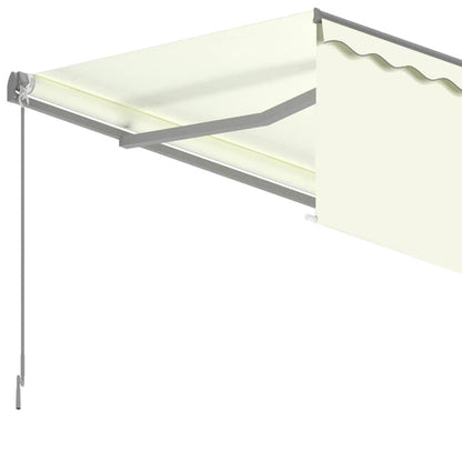 Tenda da Sole Retrattile Manuale con Parasole 3x2,5 m Crema | homemem39