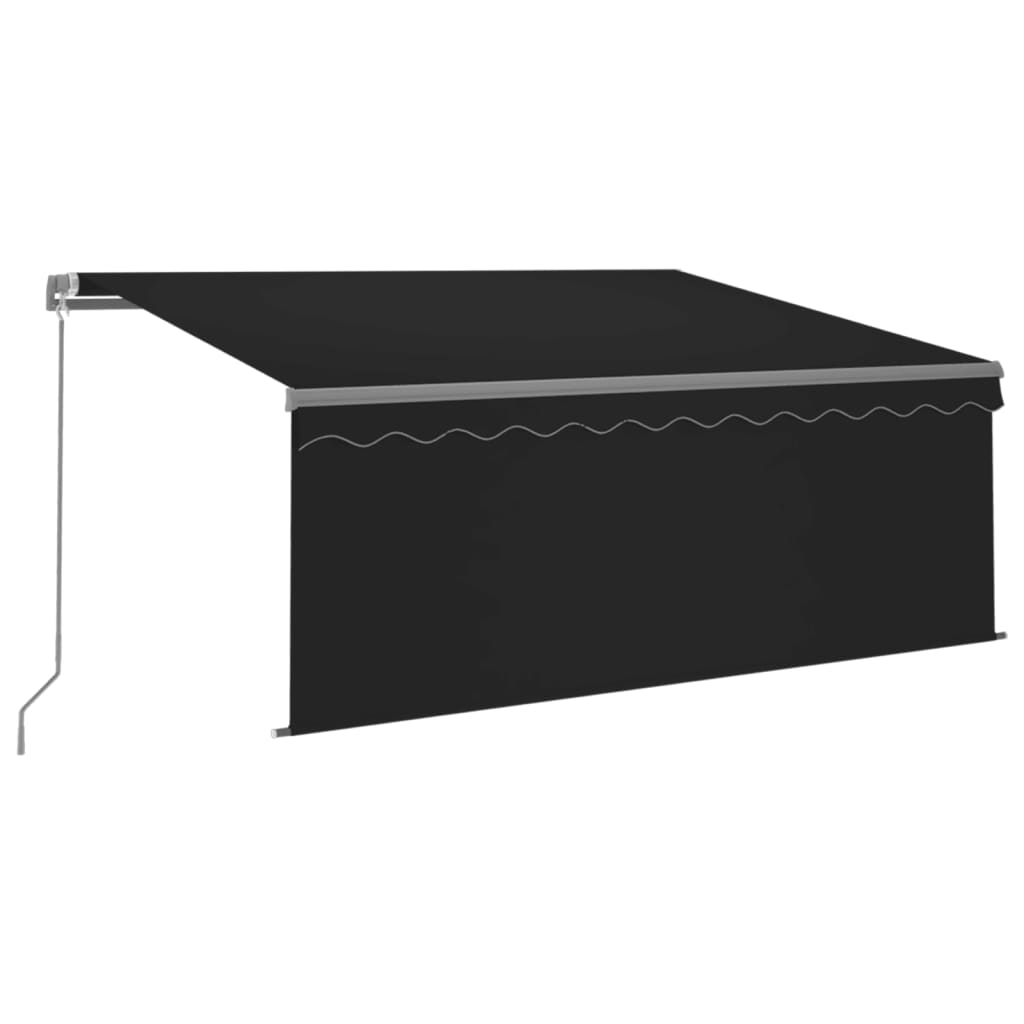 Tenda da Sole Retrattile Manuale con Parasole 3x2,5 m Antracite | homemem39