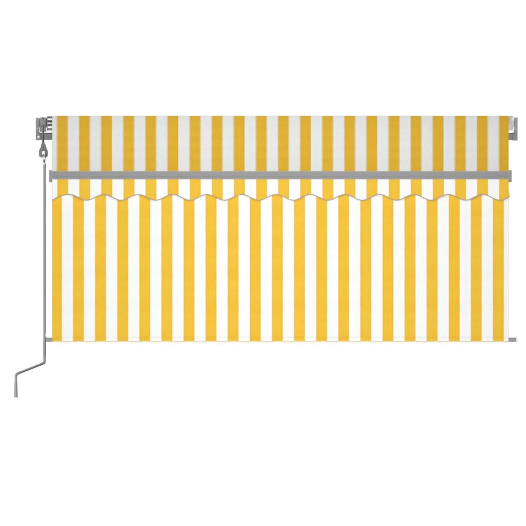 Tenda Automatica con LED Sensore Vento 3x2,5 m Giallo Bianco | homemem39