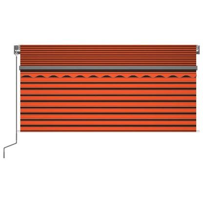 Tenda Retrattile Manuale Parasole 3,5x2,5m Arancione e Marrone | homemem39