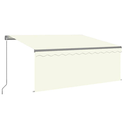 Tenda da Sole Retrattile Manuale con LED 3,5x2,5 m Crema | homemem39