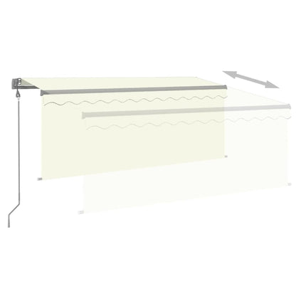 Tenda Automatica Parasole LED Sensore Vento 3,5x2,5cm Crema | homemem39