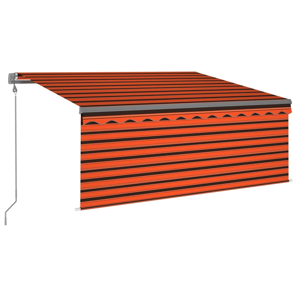 Tenda Automatica ParasoleLEDSensoreVento 3,5x2,5m ArancioMarrone | homemem39