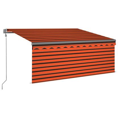 Tenda Automatica ParasoleLEDSensoreVento 3,5x2,5m ArancioMarrone | homemem39