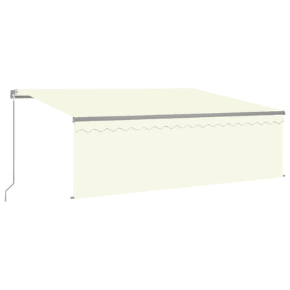 Tenda da Sole Retrattile Manuale con Parasole 4x3 m Crema - homemem39