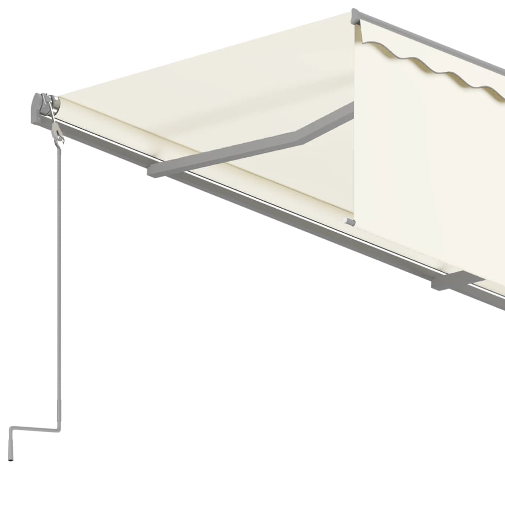 Tenda da Sole Retrattile Manuale con Parasole 4x3 m Crema - homemem39