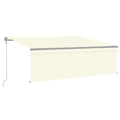 Tenda da Sole Retrattile Automatica con Parasole 4x3 m Crema - homemem39