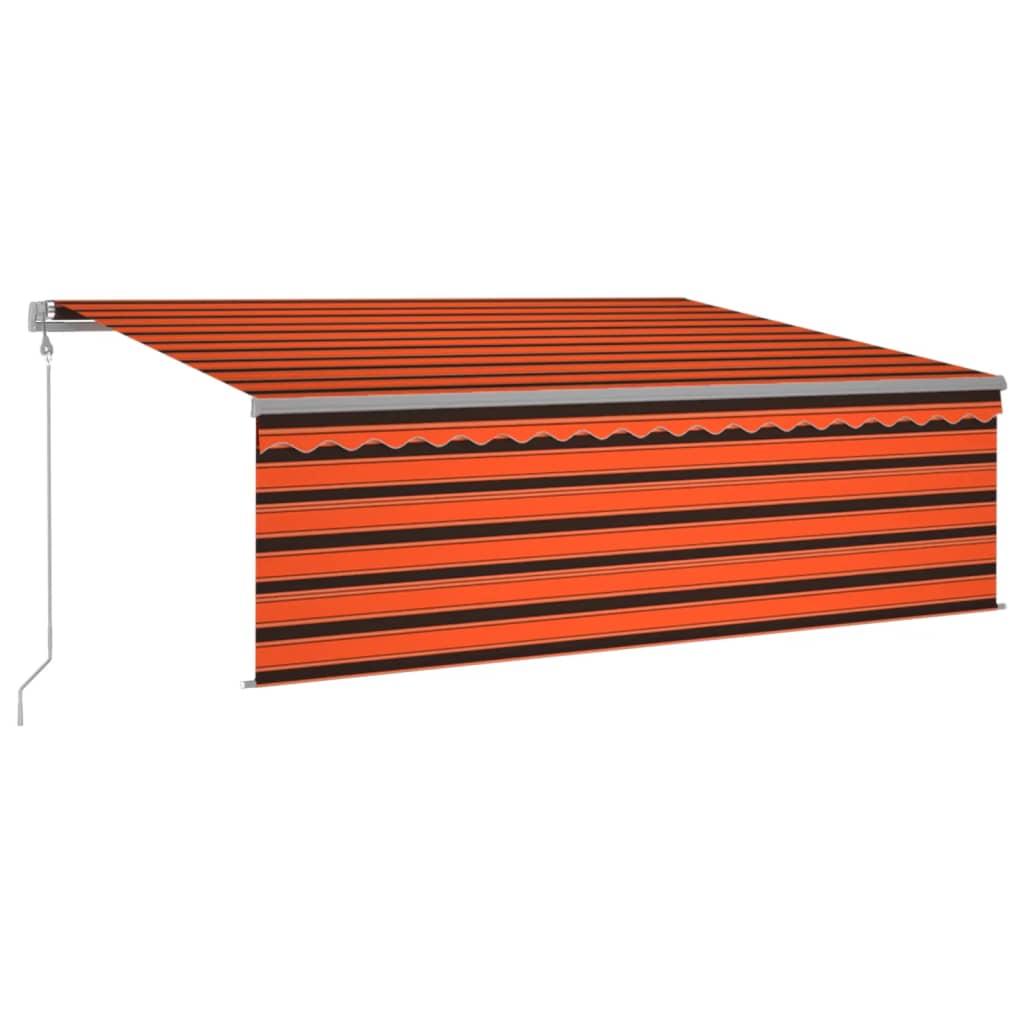 Tenda Retrattile Automatica con Parasole 4x3 m Arancio Marrone - homemem39
