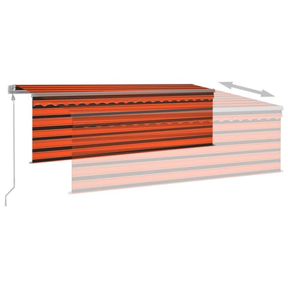 Tenda Retrattile Automatica con Parasole 4x3 m Arancio Marrone