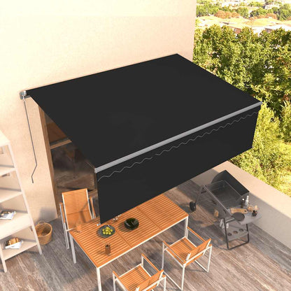 Tenda da Sole Retrattile Manuale con Parasole 4,5x3 m Antracite