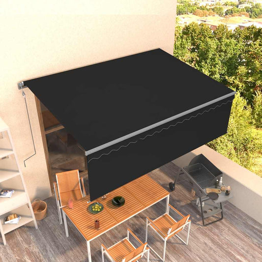 Tenda Sole Retrattile Automatica con Parasole 4,5x3m Antracite - homemem39