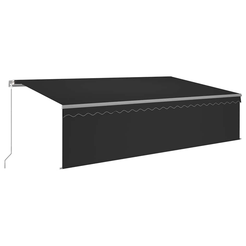 Tenda Sole Retrattile Manuale con Parasole 5x3m Antracite | homemem39