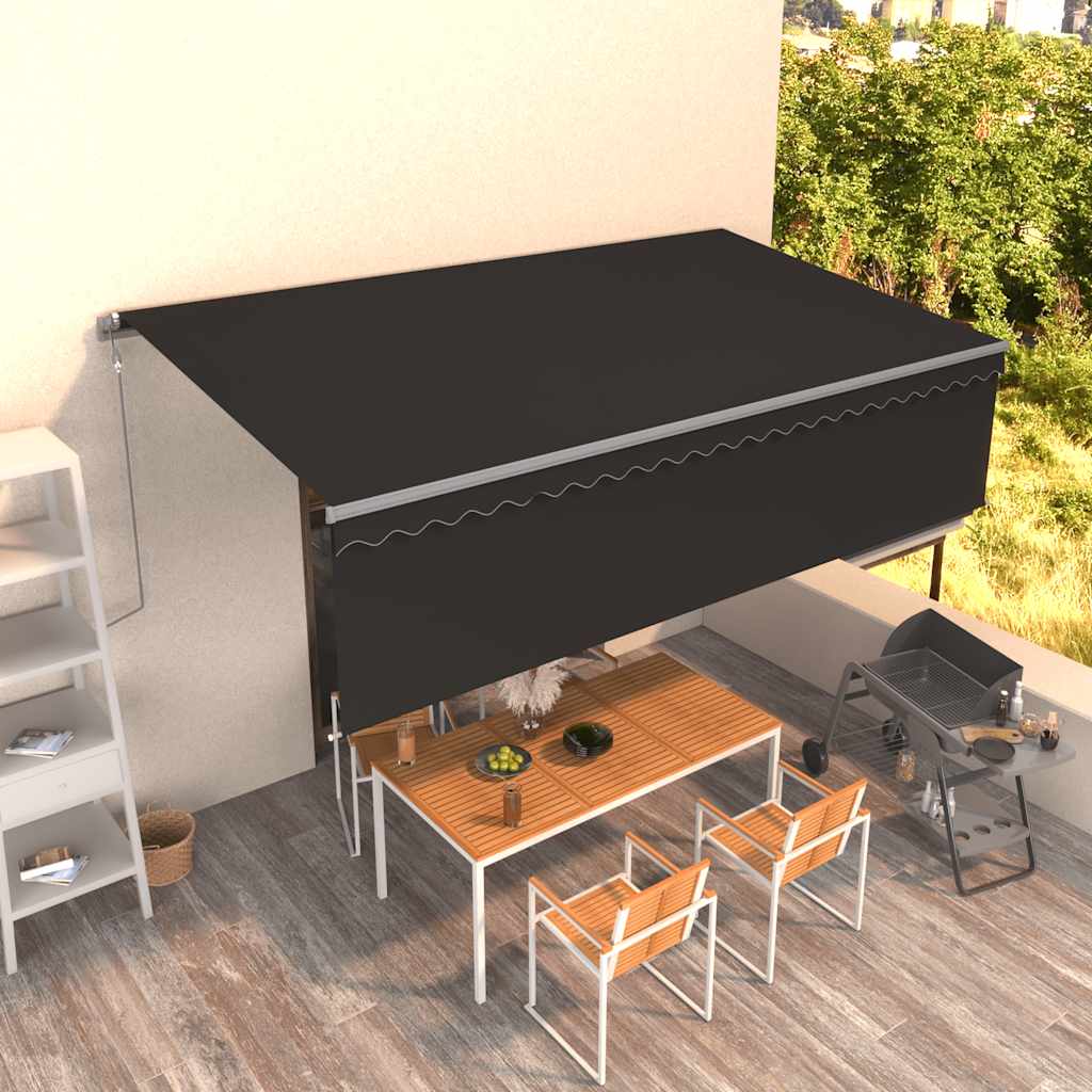Tenda Sole Retrattile Automatica Parasole 5x3 m Antracite | homemem39