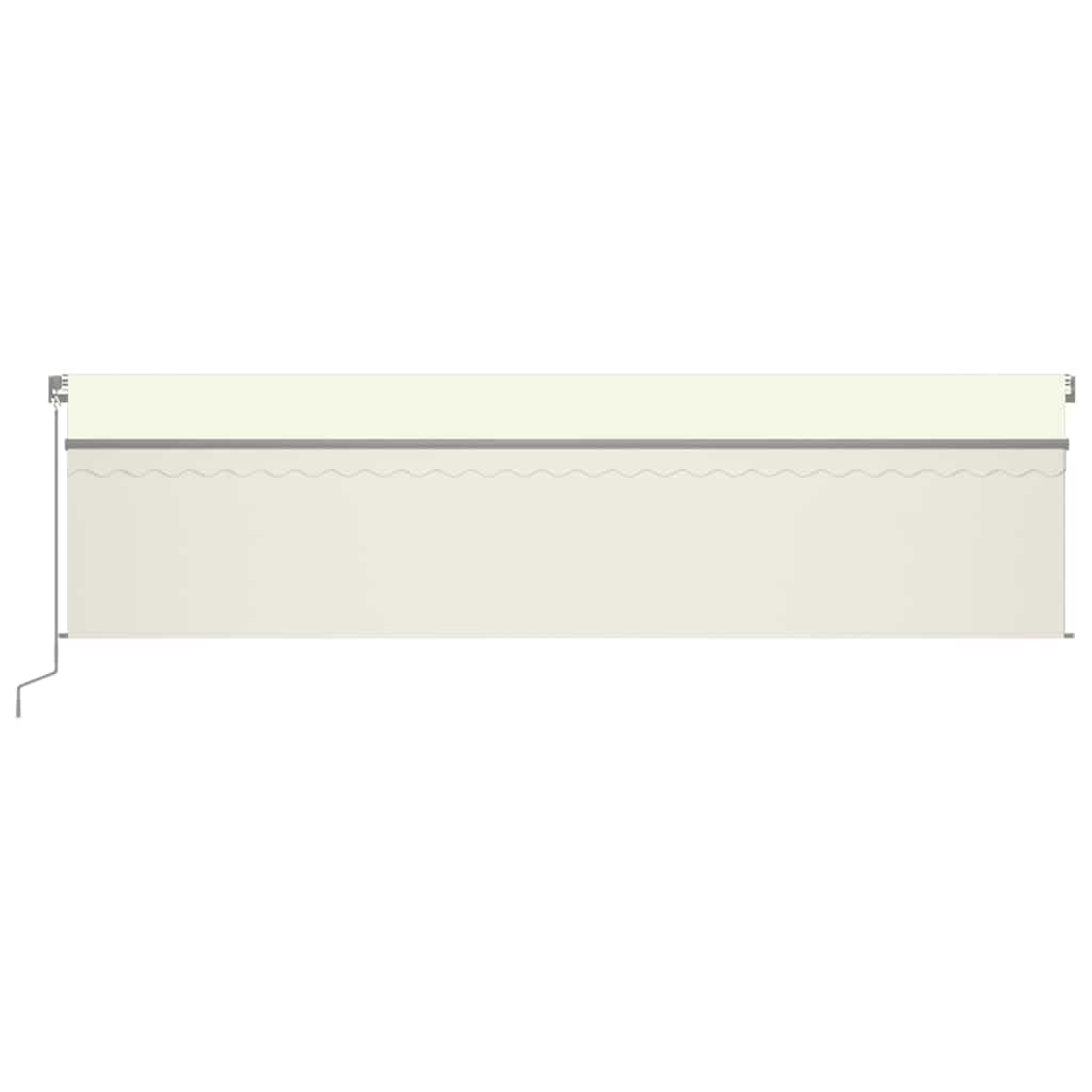 Tenda da Sole Retrattile Manuale con Parasole 6x3 m Crema | homemem39