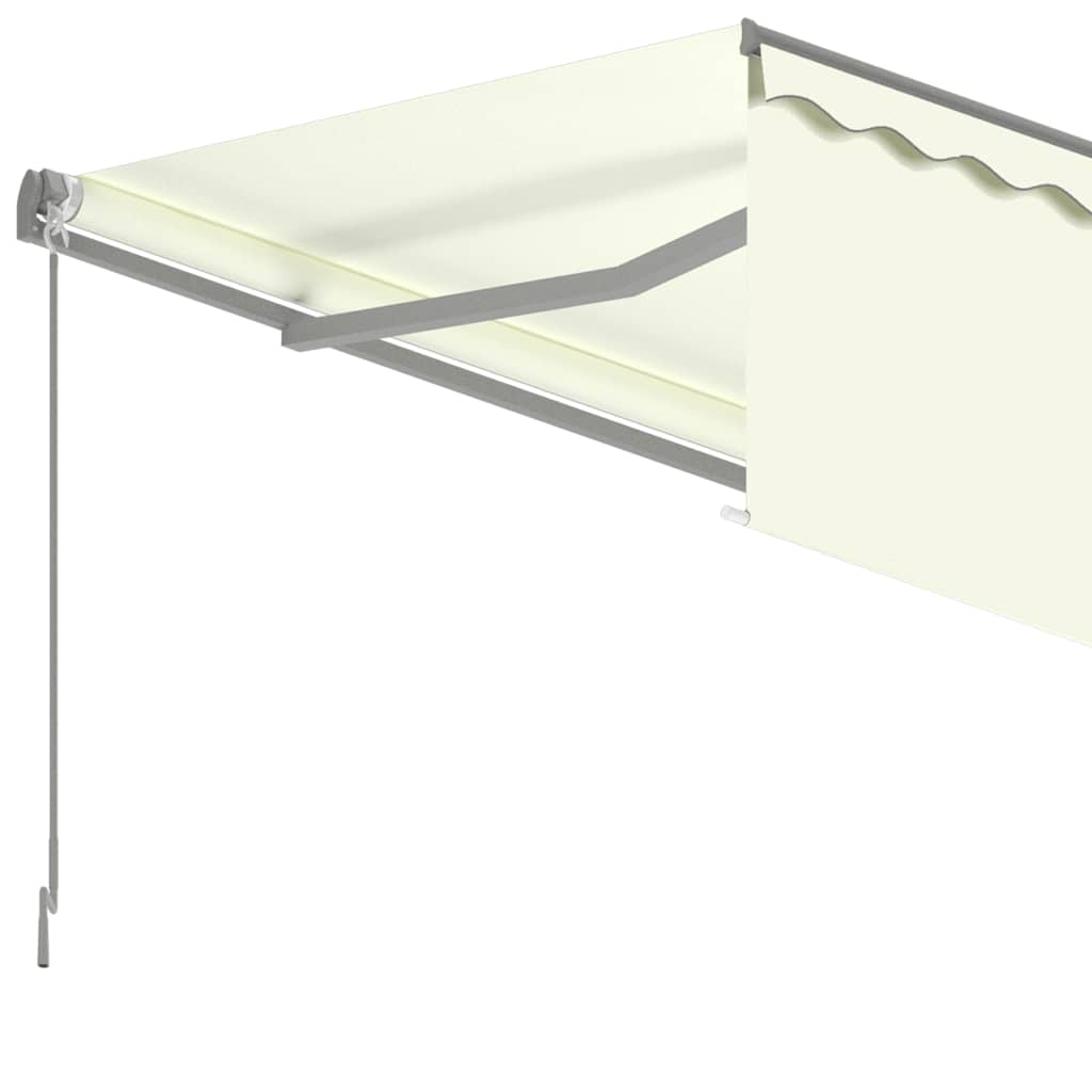Tenda da Sole Retrattile Manuale con Parasole 6x3 m Crema | homemem39
