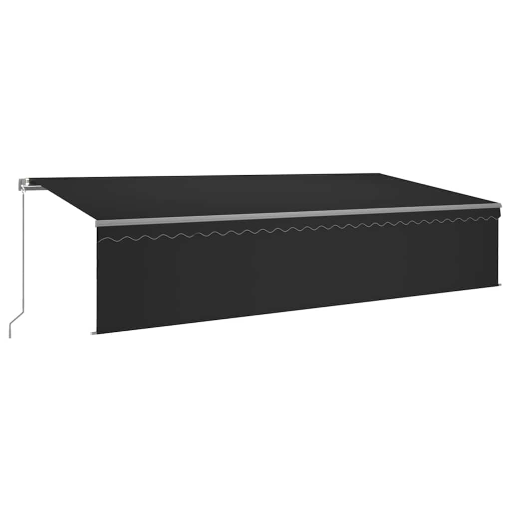 Tenda da Sole Retrattile Manuale con Parasole 6x3 m Antracite | homemem39
