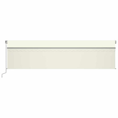 Tenda da Sole Retrattile Manuale con LED 6x3 m Crema | homemem39