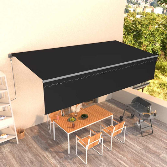 Tenda da Sole Retrattile Automatica con Parasole 6x3m Antracite | homemem39