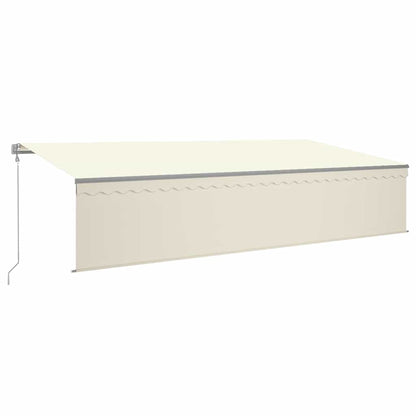Tenda Automatica con Parasole LED e Sensore Vento 6x3 m Crema | homemem39