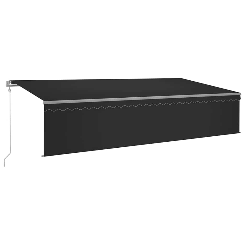 Tenda Automatica con Parasole Sensore Vento e LED 6x3 Antracite | homemem39