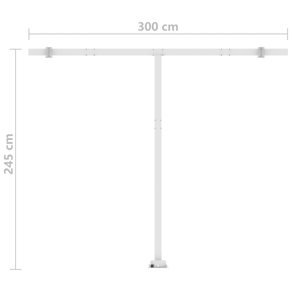 Tenda da Sole Autoportante Automatica 300x250 cm Gialla Bianca - homemem39