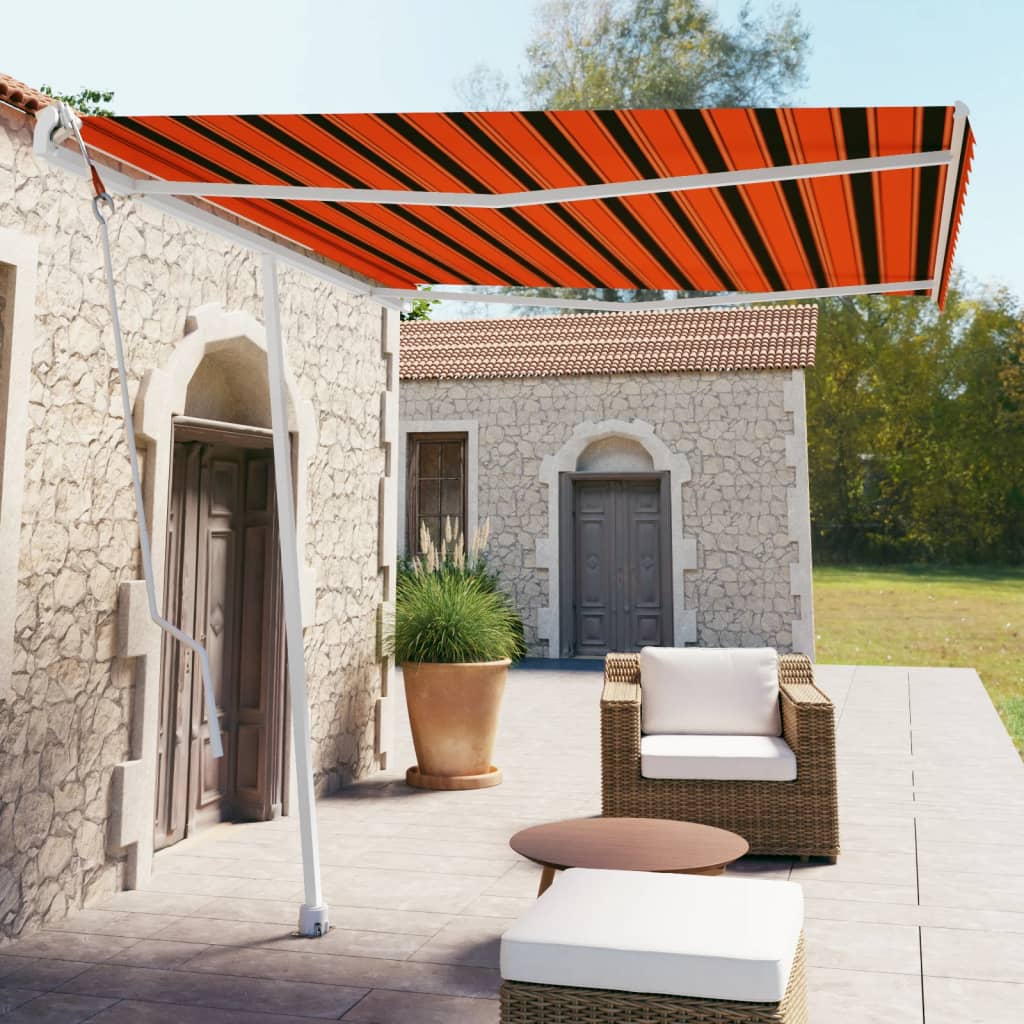 Tenda da Sole Automatica Autoportante 300x250cm Arancio Marrone