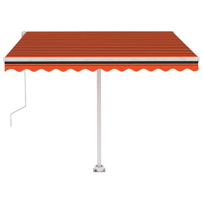 Tenda da Sole Automatica Autoportante 350x250cm Arancio Marrone - homemem39