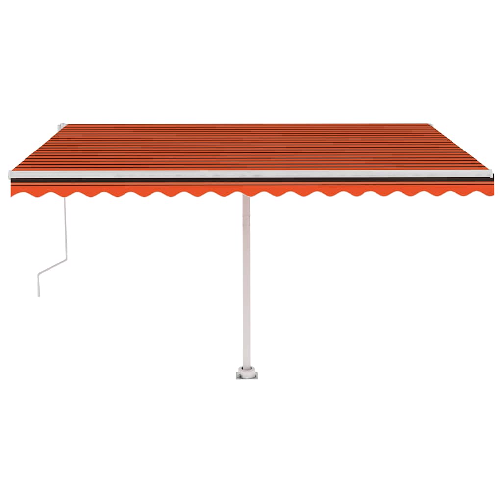 Tenda Retrattile Automatica con Palo 400x300 cm Arancio Marrone - homemem39