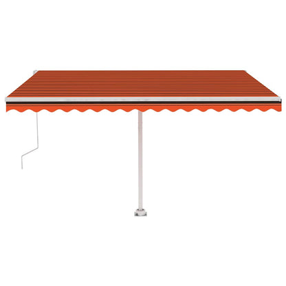Tenda Retrattile Automatica con Palo 400x300 cm Arancio Marrone - homemem39