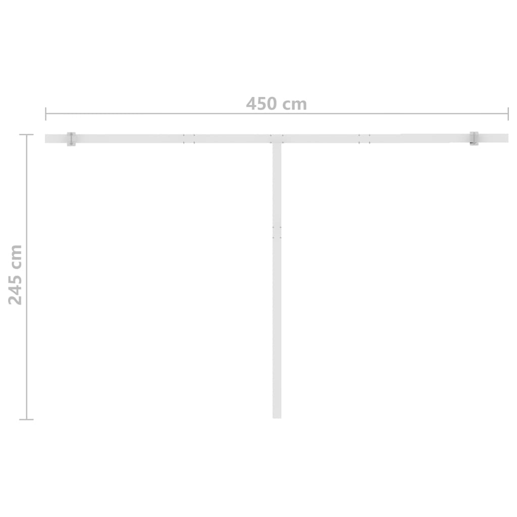 Tenda da Sole Manuale Autoportante 450x300 cm Antracite