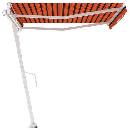 Tenda Retrattile Automatica con Palo 450x300 cm Arancio Marrone - homemem39