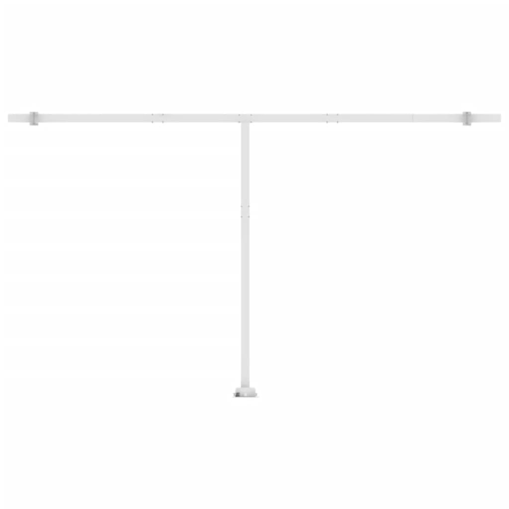 Tenda da Sole Retrattile Manuale LED 500x300 cm Gialla Bianca - homemem39