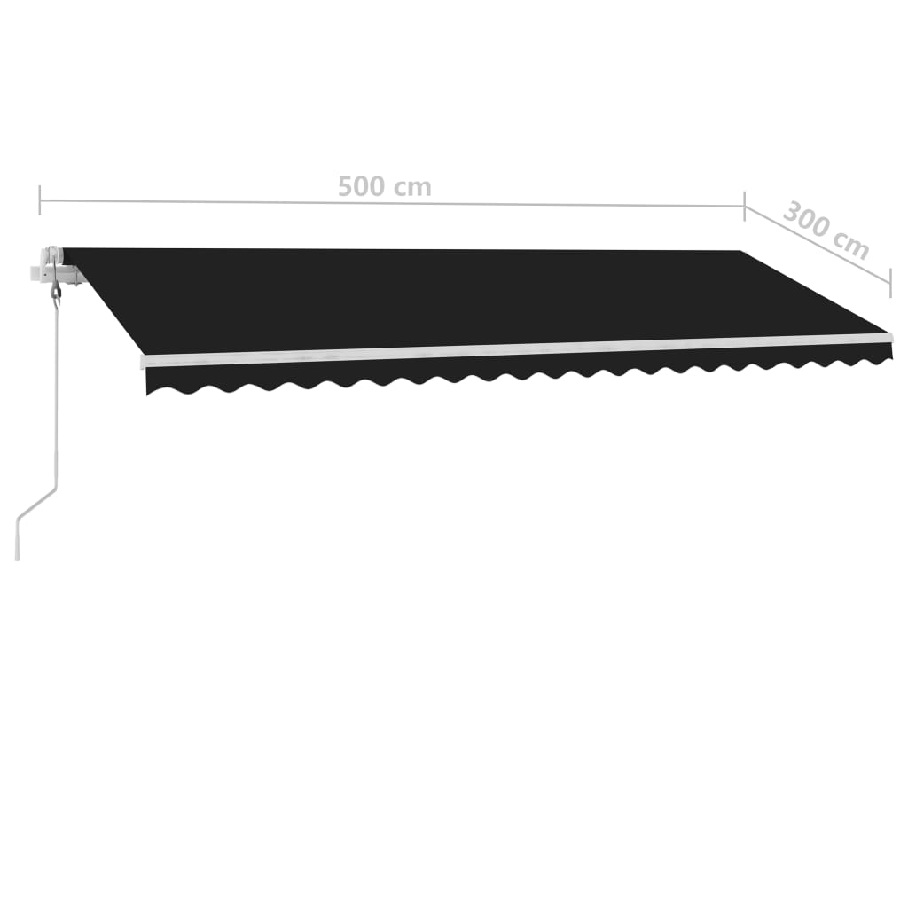 Tenda Sole Retrattile Automatica 500x300 cm Antracite