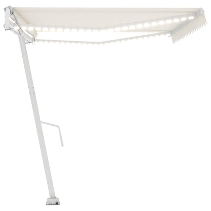 Tenda Automatica con Sensore Vento e LED 500x300 cm Crema