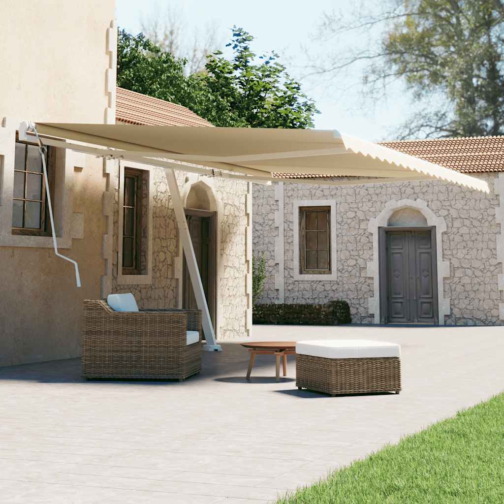 Tenda da Sole Autoportante Manuale 600x300 cm Crema - homemem39