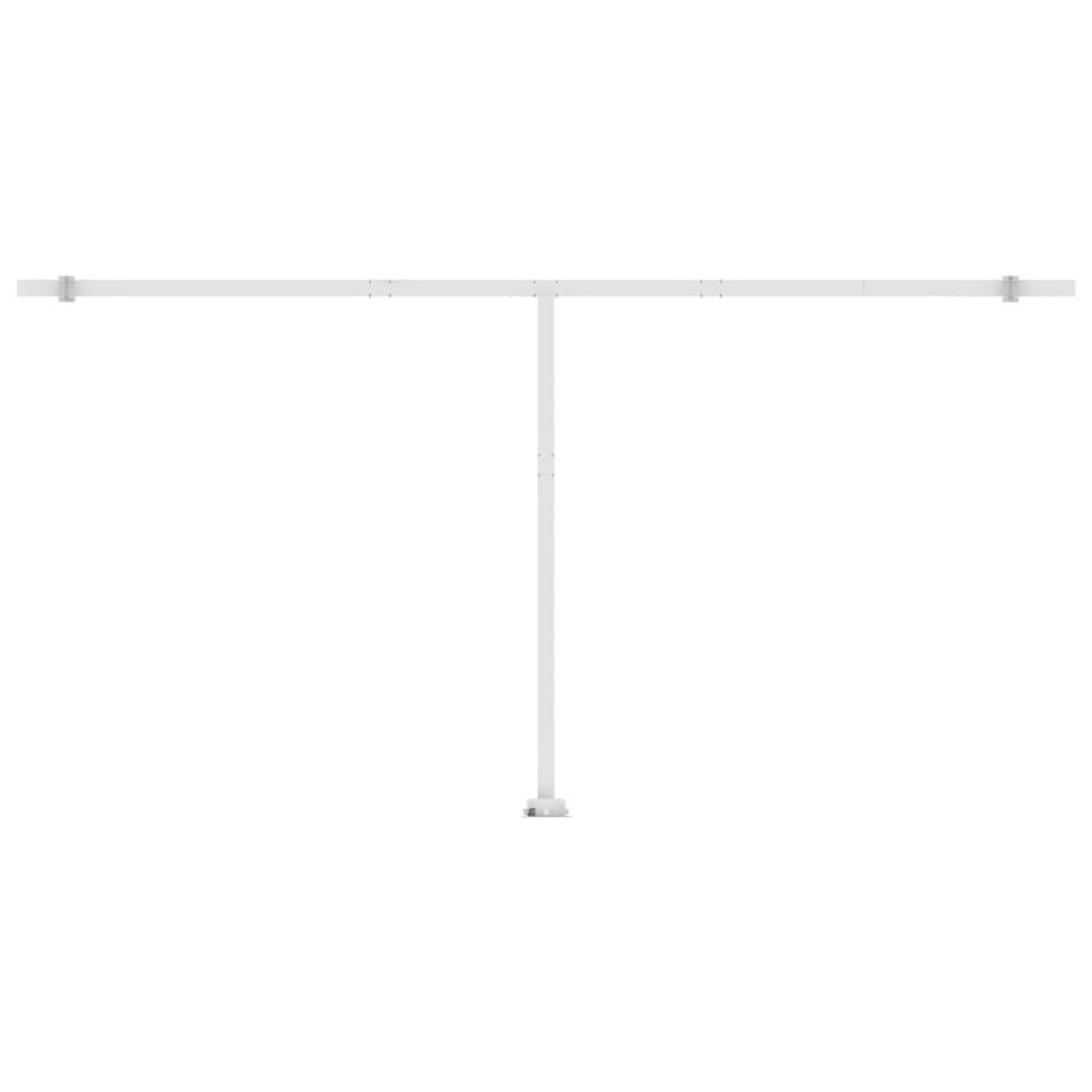 Tenda da Sole Retrattile Manuale e LED 600x300cm Gialla Bianca - homemem39