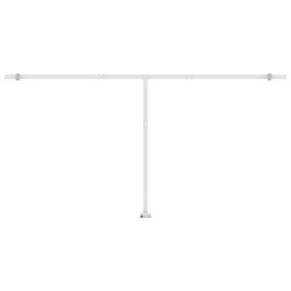 Tenda da Sole Retrattile Manuale e LED 600x300cm Gialla Bianca - homemem39