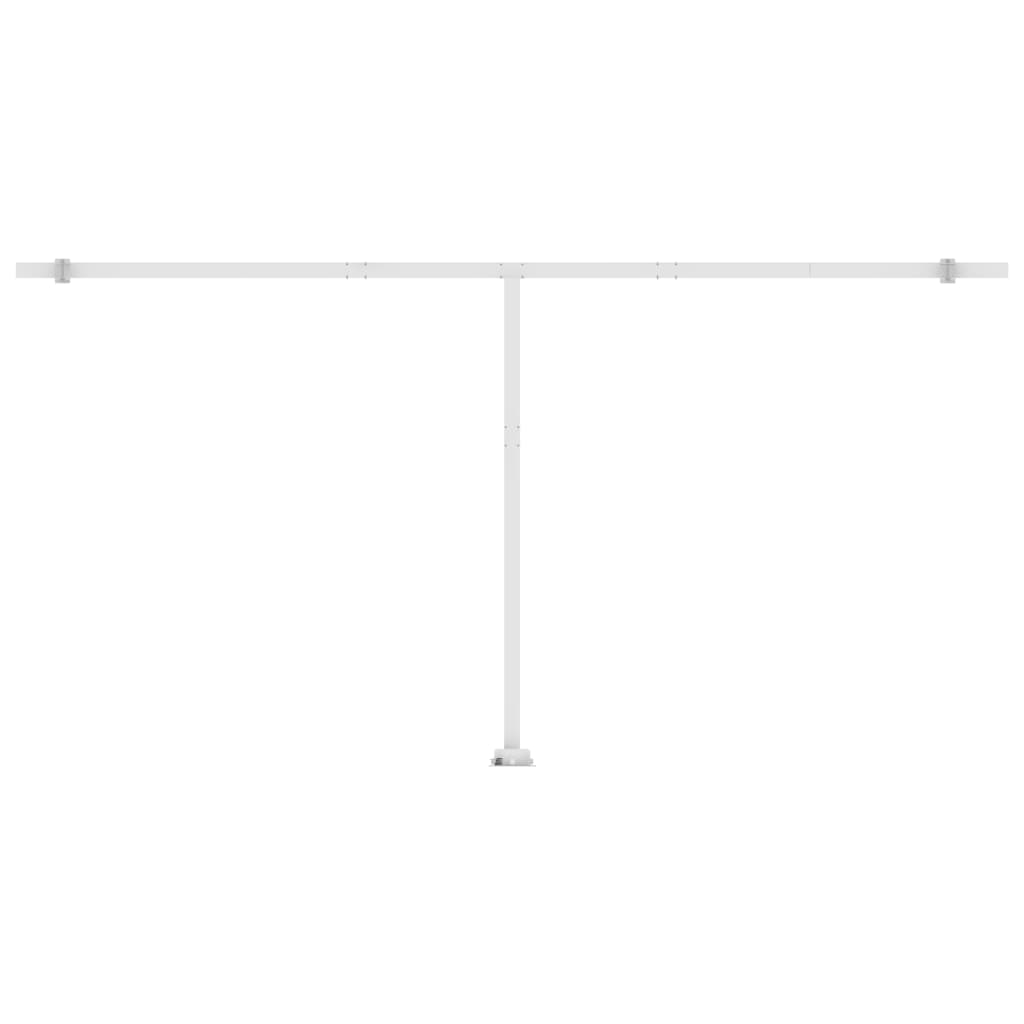 Tenda Automatica con Sensore Vento e LED 600x300 cm Blu Bianca - homemem39