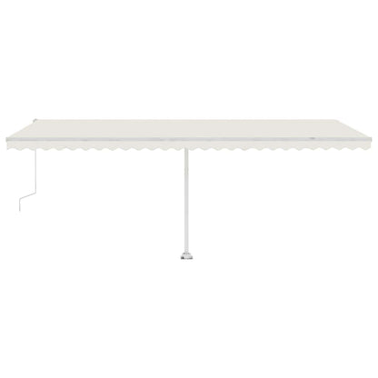 Tenda Automatica con Sensore Vento e LED 600x300 cm Crema - homemem39