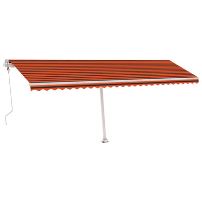 Tenda Automatica Sensore Vento e LED 600x300 cm Arancio Marrone - homemem39