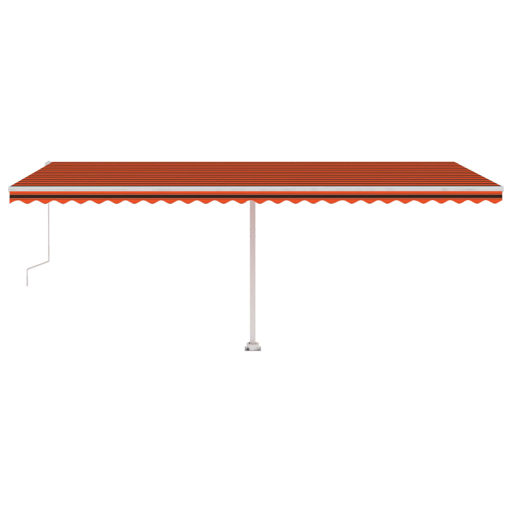 Tenda Automatica Sensore Vento e LED 600x300 cm Arancio Marrone - homemem39