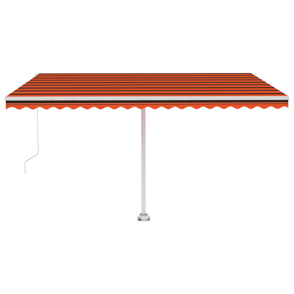 Tenda da Sole Autoportante Manuale 450x350cm Arancione Marrone