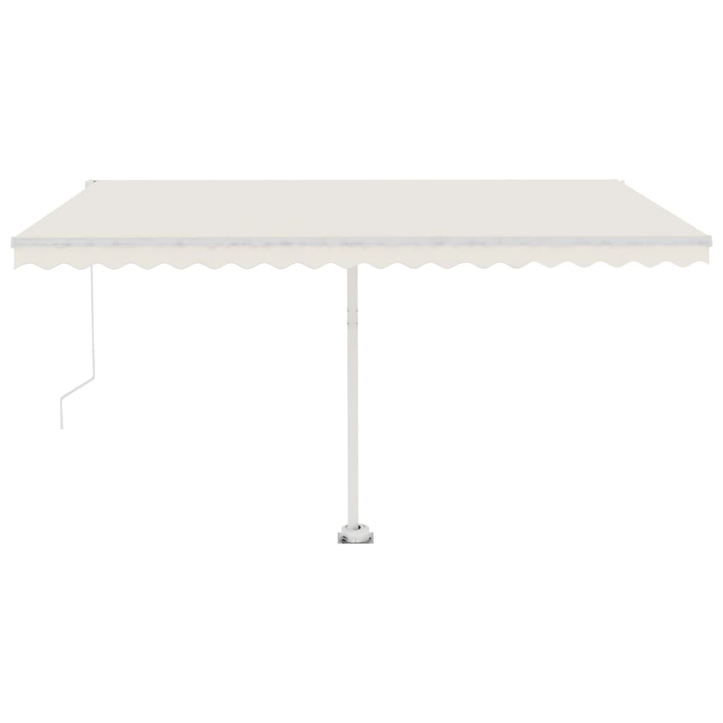 Tenda da Sole Retrattile Manuale LED 450x350 cm Crema